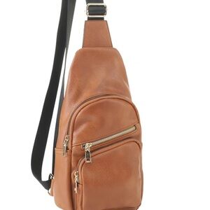 Stylish Tan Leather Sling Bag